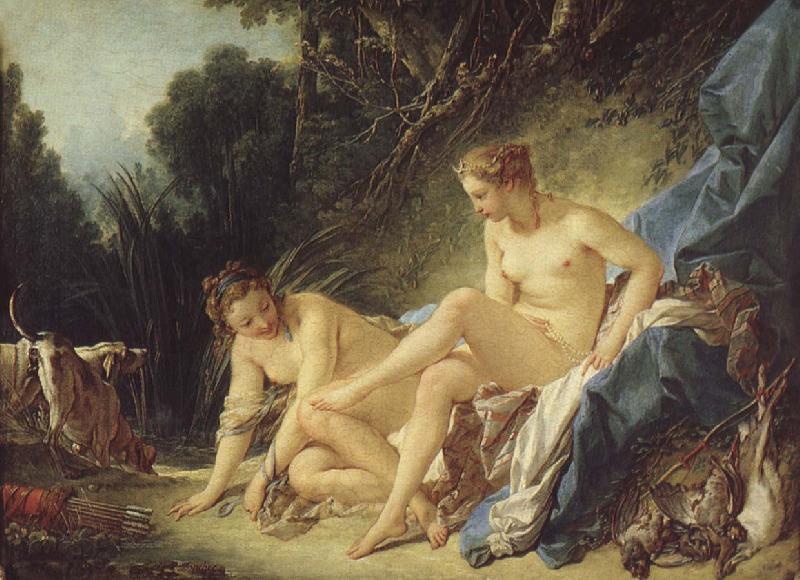 Francois Boucher Diana bathing oil painting picture